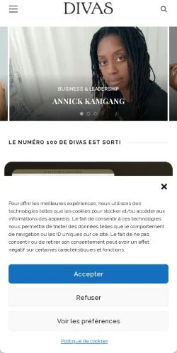 Anteprima del sito Divas Magazine, media di Francia per articoli sponsorizzati
