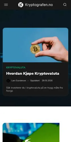 Vista previa del sitio Kryptografen, medio de Noruega para artículos patrocinados