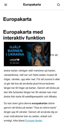 Anteprima del sito Europakarta ℹ️ Europa karta, media di Svezia per articoli sponsorizzati
