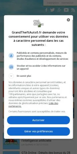 Anteprima del sito Grand Theft Auto 5, media di Francia per articoli sponsorizzati