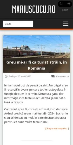 Anteprima del sito Marius Cucu, media di Romania per articoli sponsorizzati