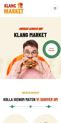 스폰서 기사용 스웨덴 매체 Klang Market 사이트 미리보기