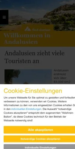 Vorschau der Website Andalusien, Medium aus Deutschland für gesponserte Artikel