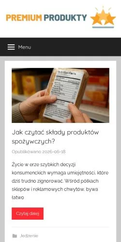 Podgląd witryny Premium Produkty, medium z kraju Polska do artykułów sponsorowanych