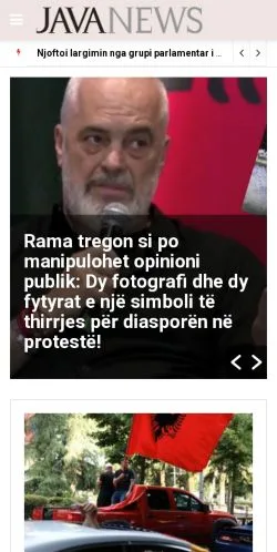 Anteprima del sito JavaNews, media di Stati Uniti per articoli sponsorizzati