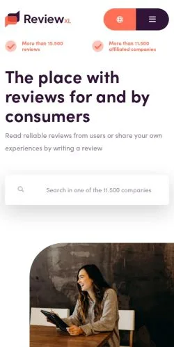 Anteprima del sito ReviewXL, media di Paesi Bassi per articoli sponsorizzati
