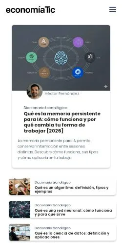 Podgląd witryny Economía TIC, medium z kraju Hiszpania do artykułów sponsorowanych