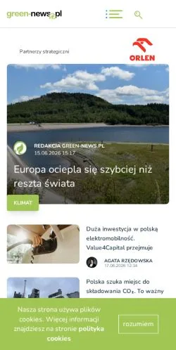 Podgląd witryny Green-news, medium z kraju Polska do artykułów sponsorowanych