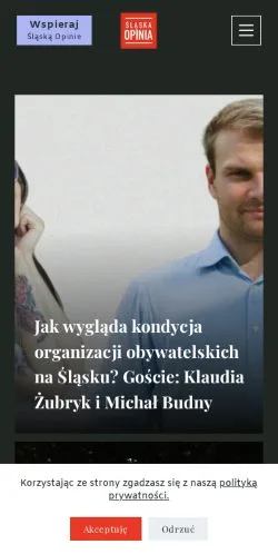 Anteprima del sito Śląska Opinia, media di Polonia per articoli sponsorizzati