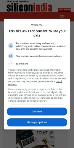 Anteprima del sito Startup, media di Stati Uniti per articoli sponsorizzati
