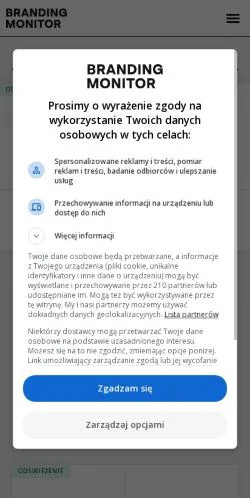 Vorschau der Website Branding Monitor, Medium aus Polen für gesponserte Artikel