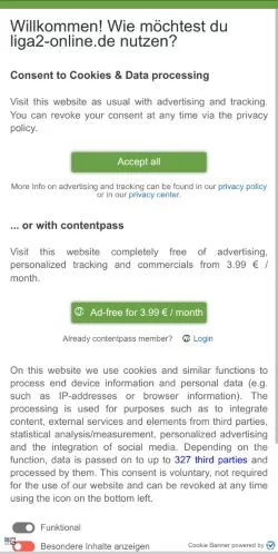 Anteprima del sito Liga2 Online, media di Germania per articoli sponsorizzati