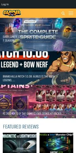 Voorbeeld van de site Gamer, medium uit Verenigde Staten voor gesponsorde artikelen