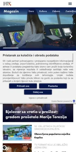 Podgląd witryny Magazin HRT, medium z kraju Chorwacja do artykułów sponsorowanych