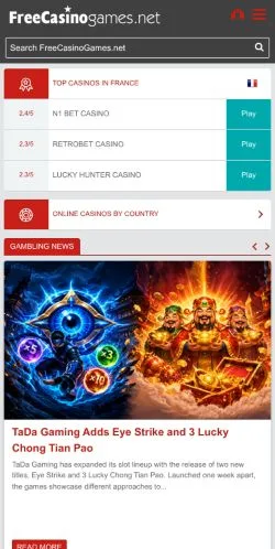 Anteprima del sito Free Online Casino Games, media di Stati Uniti per articoli sponsorizzati