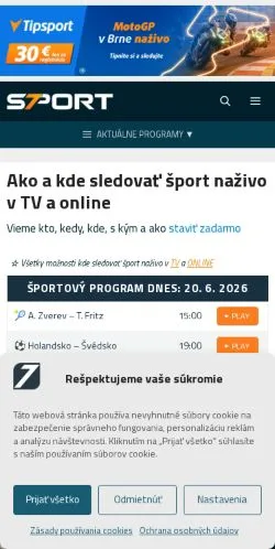 Anteprima del sito 7SPORT, media di Slovacchia per articoli sponsorizzati