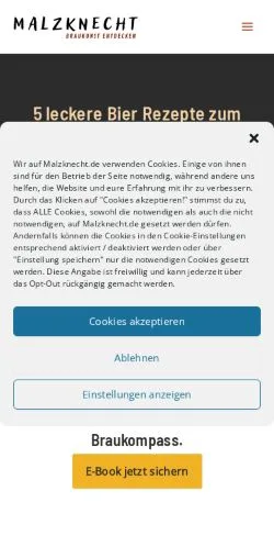 Podgląd witryny Malzknecht, medium z kraju Niemcy do artykułów sponsorowanych