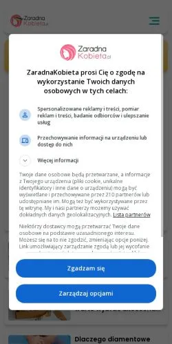 Podgląd witryny Zaradna Kobieta, medium z kraju Polska do artykułów sponsorowanych