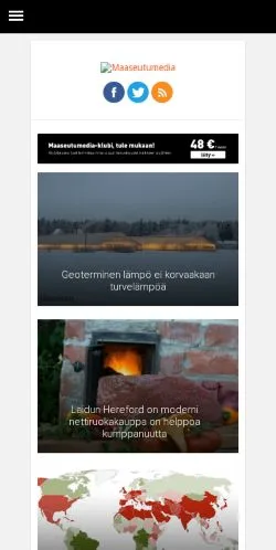 Anteprima del sito Maaseutumedia, media di Finlandia per articoli sponsorizzati