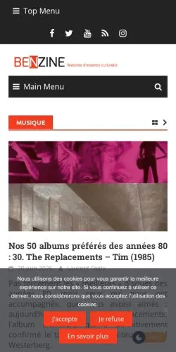 Anteprima del sito Benzine Magazine, media di Francia per articoli sponsorizzati