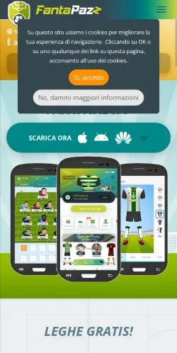 Vorschau der Website Fantapazz, Medium aus Italien für gesponserte Artikel