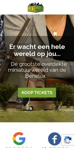 スポンサード記事向けのオランダメディア、Miniworld Rotterdamのサイトプレビュー