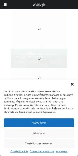 Vista previa del sitio Weblogit, medio de Alemania para artículos patrocinados