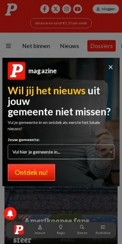 Podgląd witryny P-Magazine, medium z kraju Holandia do artykułów sponsorowanych