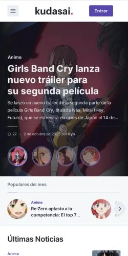 Anteprima del sito Kudasai Noticias, media di Spagna per articoli sponsorizzati