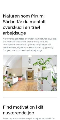 Anteprima del sito kontorarbejde.dk, media di Danimarca per articoli sponsorizzati