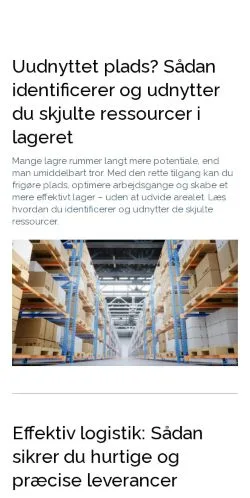 Vorschau der Website lagercentral.dk, Medium aus Dänemark für gesponserte Artikel