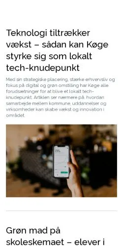Voorbeeld van de site merekoege.dk, medium uit Denemarken voor gesponsorde artikelen