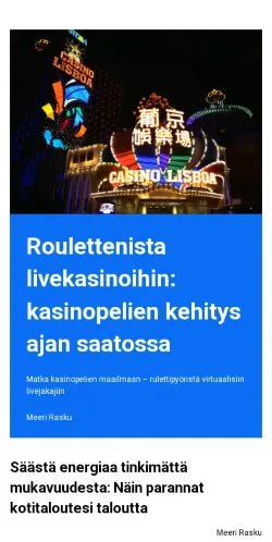 Anteprima del sito tallennahelposti.fi, media di Finlandia per articoli sponsorizzati