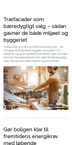 Preview of the toemrertips.dk website, a media outlet in Denmark for sponsored articles