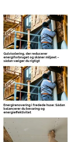 Aperçu du site topisolering.dk, média de Danemark pour articles sponsorisés