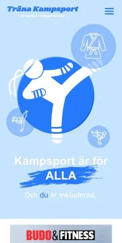 Anteprima del sito Träna Kampsport, media di Svezia per articoli sponsorizzati
