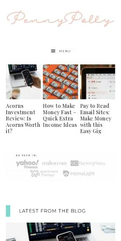 Anteprima del sito Penny Polly, media di Stati Uniti per articoli sponsorizzati