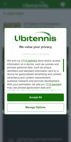 스폰서 기사용 이탈리아 매체 Ubitennis 사이트 미리보기