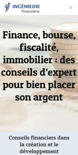 Anteprima del sito Ingénierie Financière, media di Francia per articoli sponsorizzati