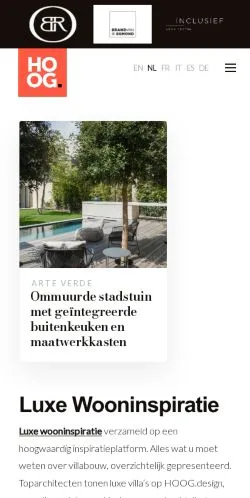 Preview of the HOOG website, a media outlet in Netherlands for sponsored articles