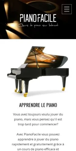 Anteprima del sito PianoFacile, media di Francia per articoli sponsorizzati