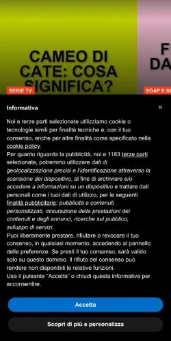 スポンサード記事向けのイタリアメディア、Ecodelcinemaのサイトプレビュー