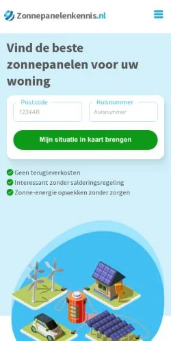 Anteprima del sito Onafhankelijke Zonnepanelen Kenniscentrum, media di Paesi Bassi per articoli sponsorizzati