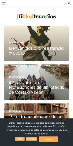 스폰서 기사용 스페인 매체 BiblogTecarios 사이트 미리보기