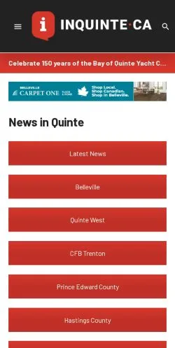 Forhåndsvisning af InQuinte.ca, medie fra Canada til sponsorerede artikler