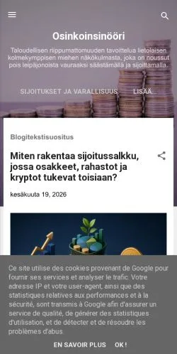 Podgląd witryny Osinkoinsinööri, medium z kraju Finlandia do artykułów sponsorowanych