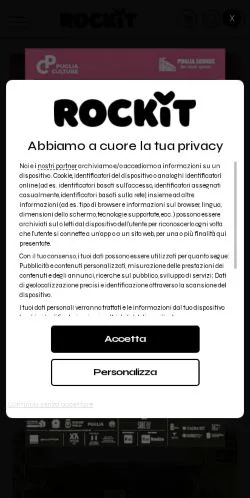 Pré-visualização do site Rockit, meio de Itália para artigos patrocinados