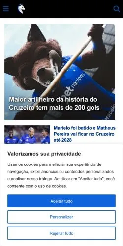 Vorschau der Website Portal Cruzeirense, Medium aus Brasilien für gesponserte Artikel