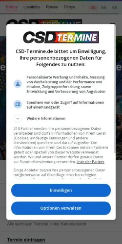 Anteprima del sito CSD-Termine, media di Germania per articoli sponsorizzati