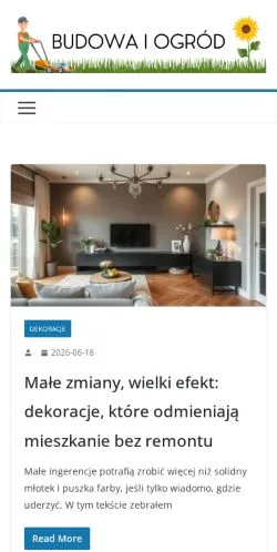 Anteprima del sito Budowa i Ogród, media di Polonia per articoli sponsorizzati